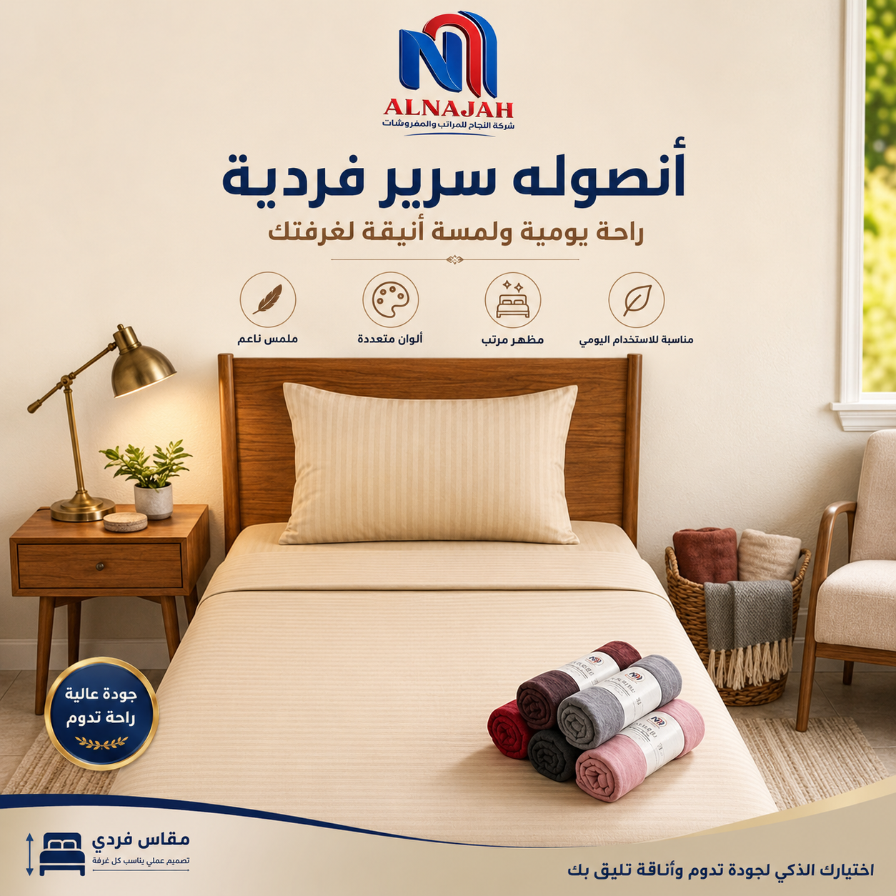 طقم ملايات سرير فردي الفاخر 9