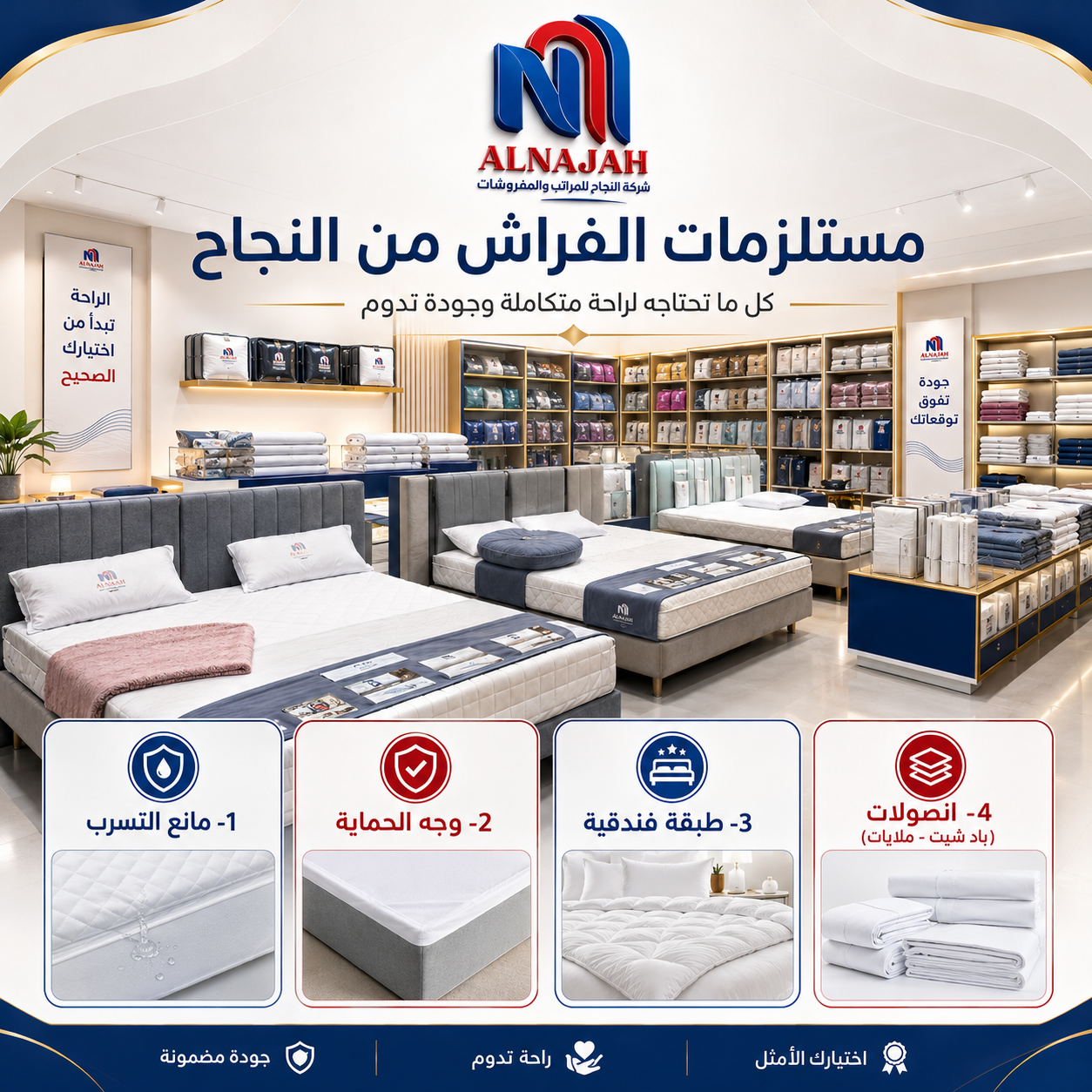 المستلزمات والمفروشات 